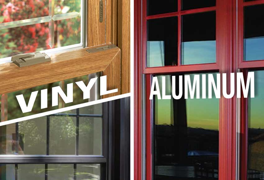 What is the difference between aluminum and vinyl home windows